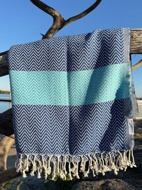Royal Rag Blue — Salt Rag™ Sand-Resistant Turkish Beach Towel